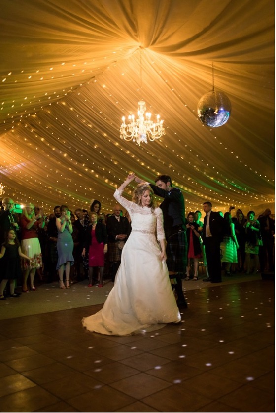 Bride and groom first dance